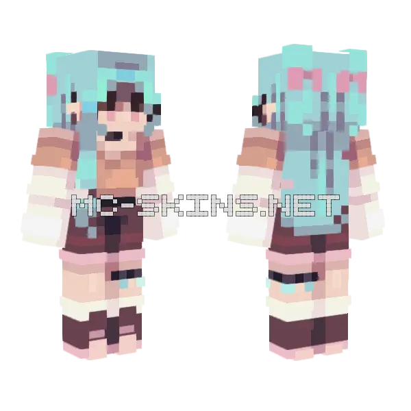 Soft Sounds Of Ocean Minecraft skin, front and back