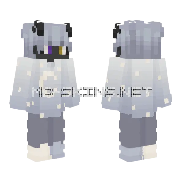 Softboy Enderman Minecraft skin, front and back