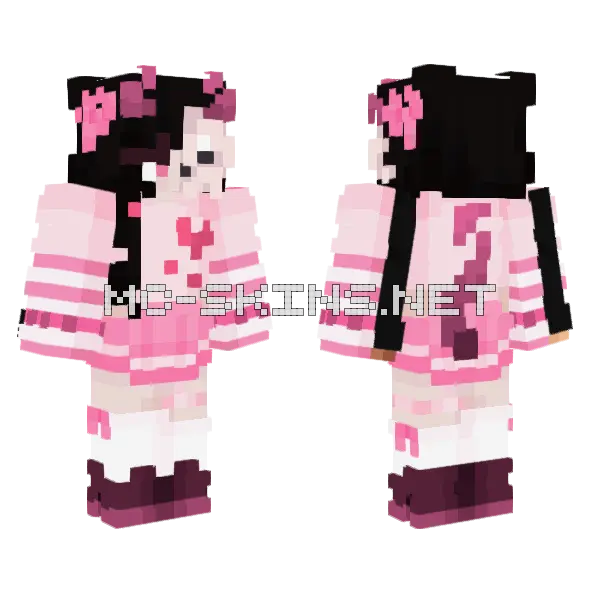 Softpunk Girl Minecraft skin, front and back