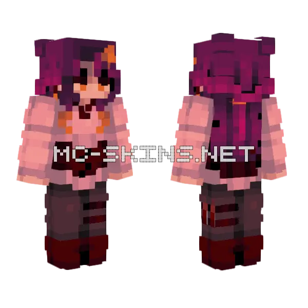 Solar Eclipse SF 54 Minecraft skin, front and back