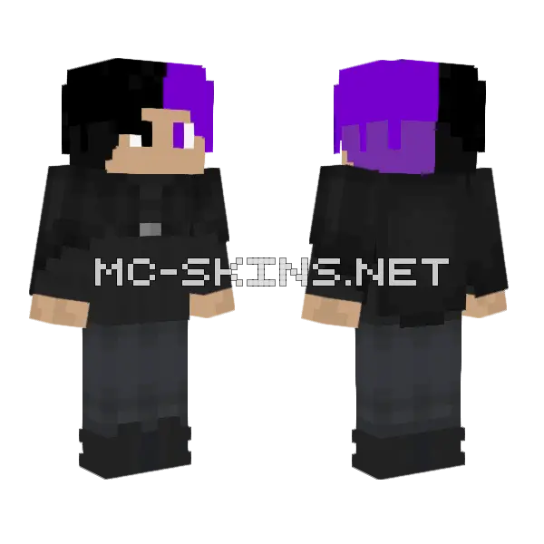 Solar Shadow Kage Minecraft skin, front and back