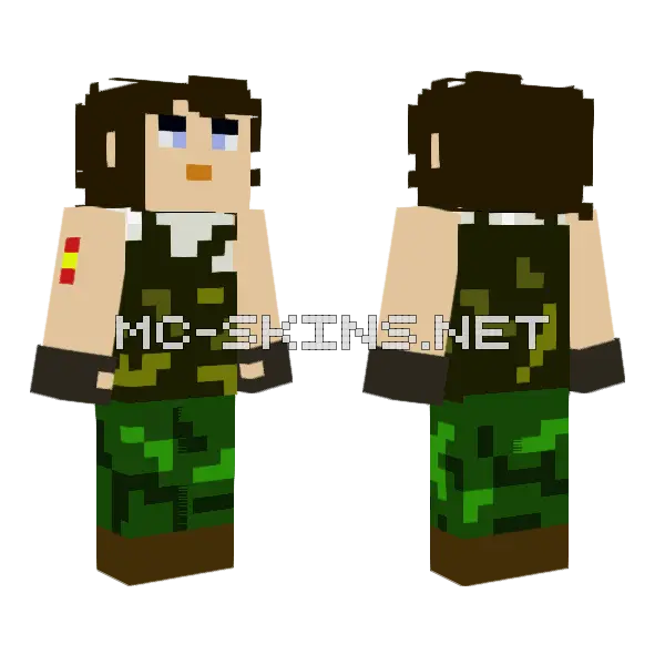 Soldadito Minecraft skin, front and back