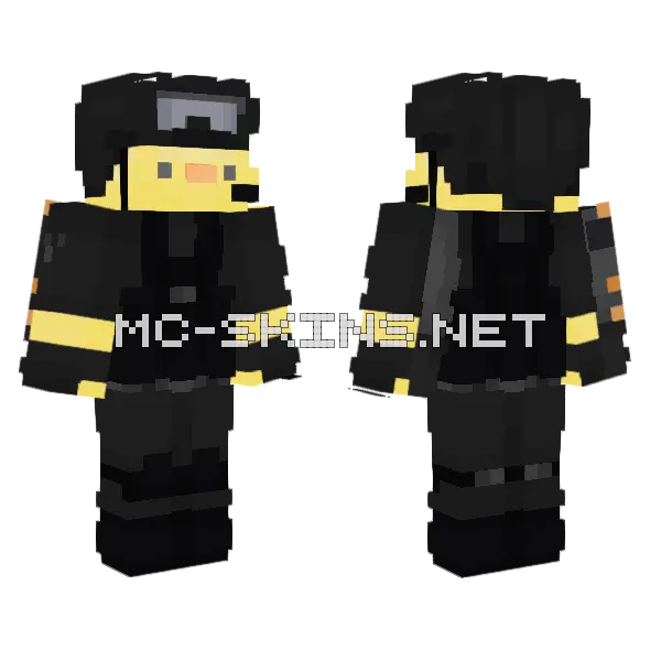 Soldier Duck Minecraft skin, front and back