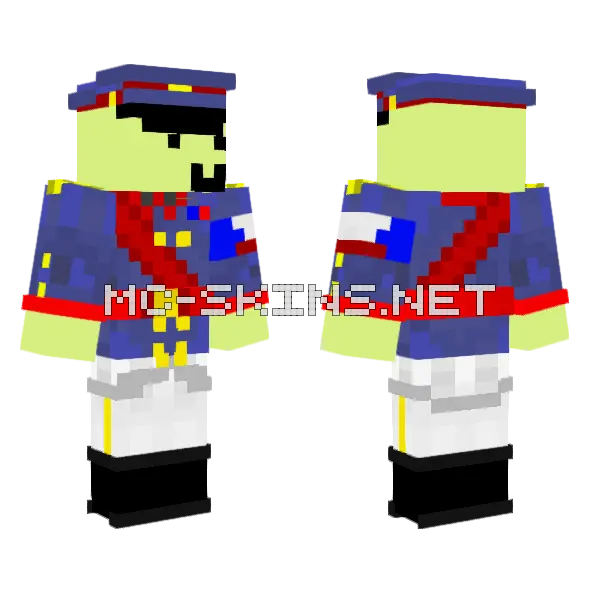 Soldier Uniform Minecraft skin, front and back