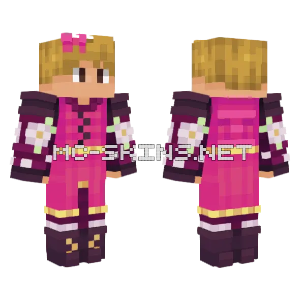 Solidarity Pink Knights Minecraft skin, front and back