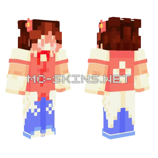 Sona Alt Wedding Minecraft skin, front and back