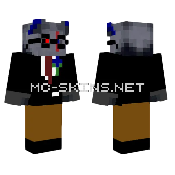 Songs Of War Bluechainwonder Wavesinger Minecraft skin, front and back