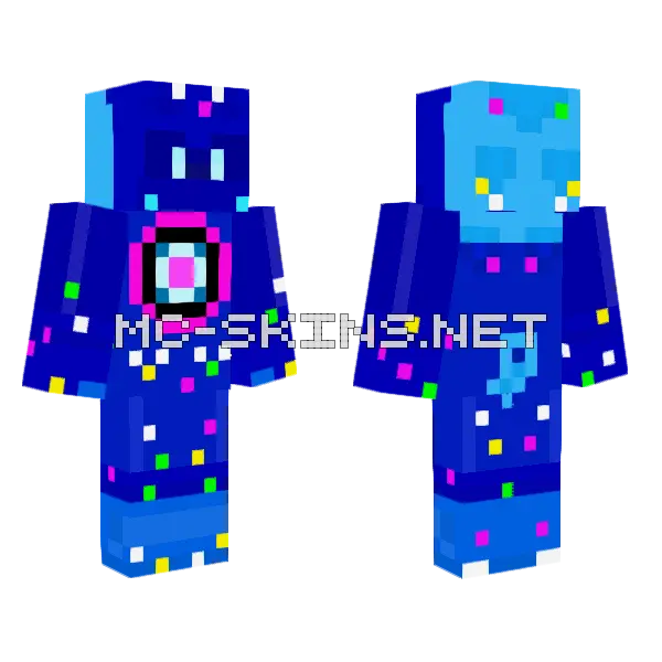 Sonic AI Racer Minecraft skin, front and back