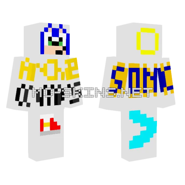 Sonic Archie Comics Contest Minecraft skin, front and back