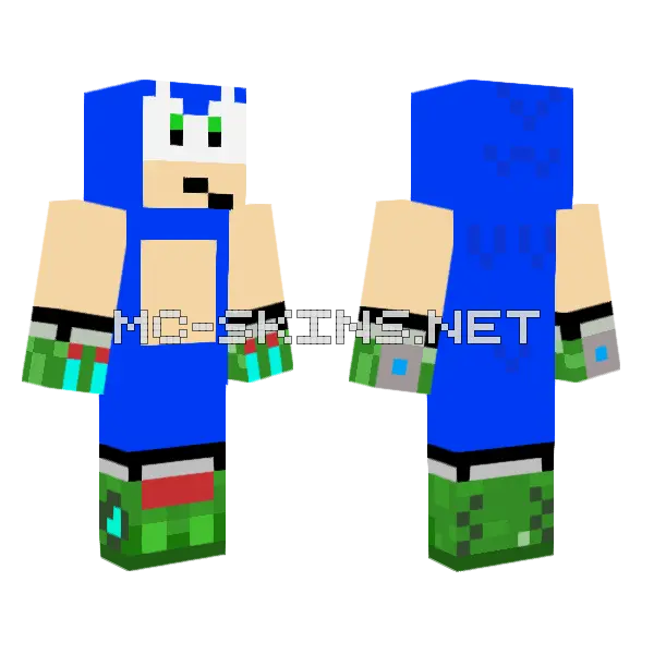 Sonic Boscage Maze Minecraft skin, front and back