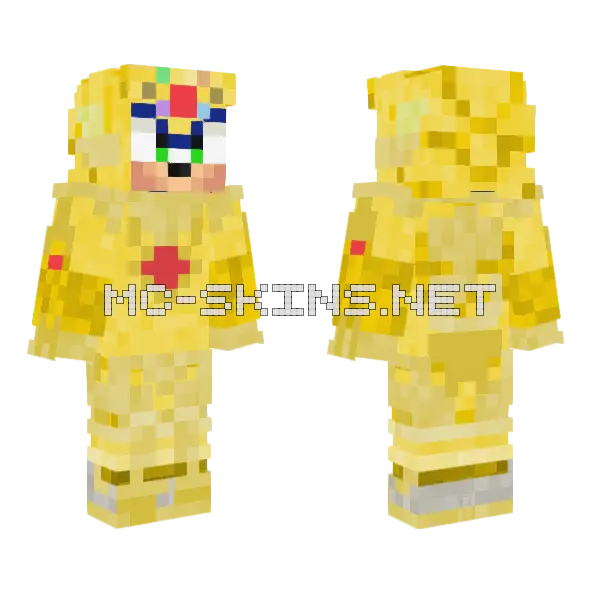 Sonic Excalibur Ipercarrga Minecraft skin, front and back