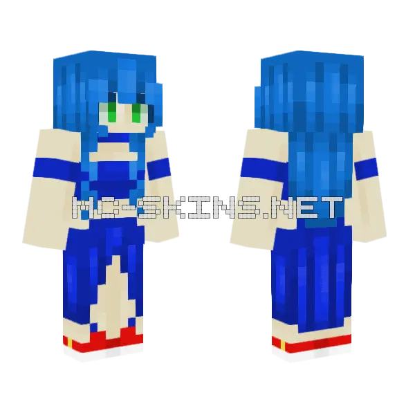 Sonic Girl Minecraft skin, front and back