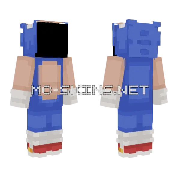 Sonic Onesie Base Minecraft skin, front and back