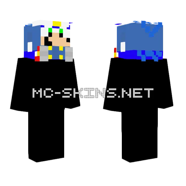 Sonic Plushie Minecraft skin, front and back