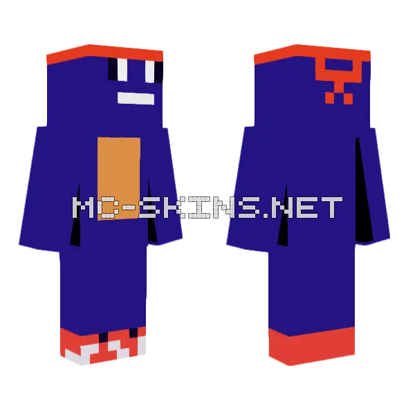Sonic The Humanhog Minecraft skin, front and back