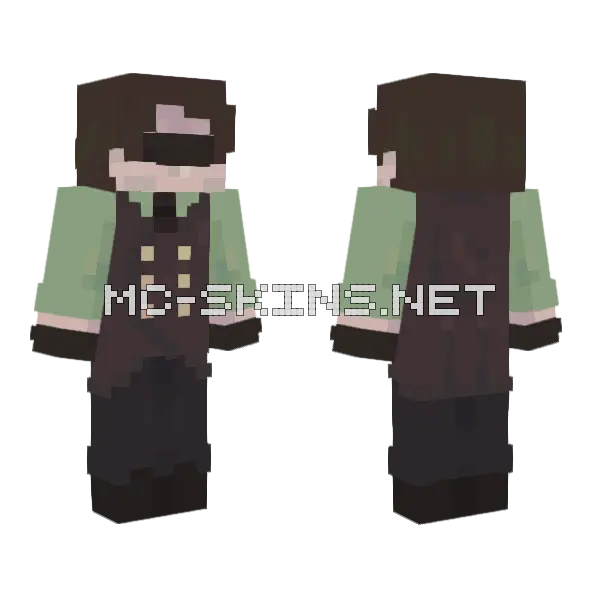 Sophisticated Sentient Fanvember 2 Minecraft skin, front and back