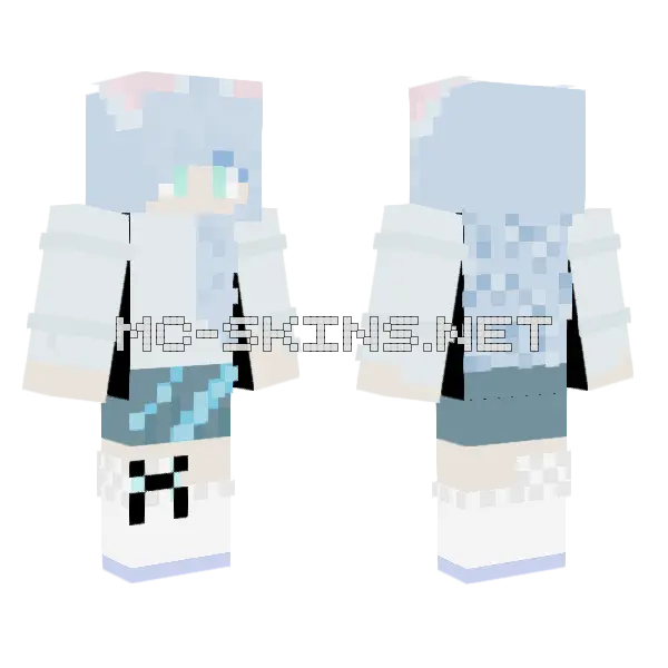 Sorktmfrj Blue Outfit Minecraft skin, front and back