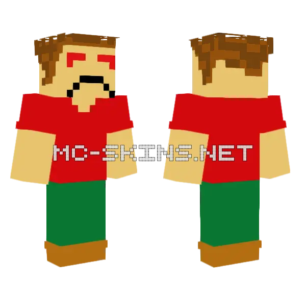 Sorrowful Cowboy Hat Minecraft skin, front and back