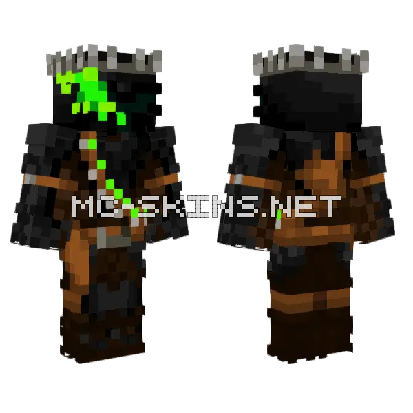 Soulcaught Knight Minecraft skin, front and back