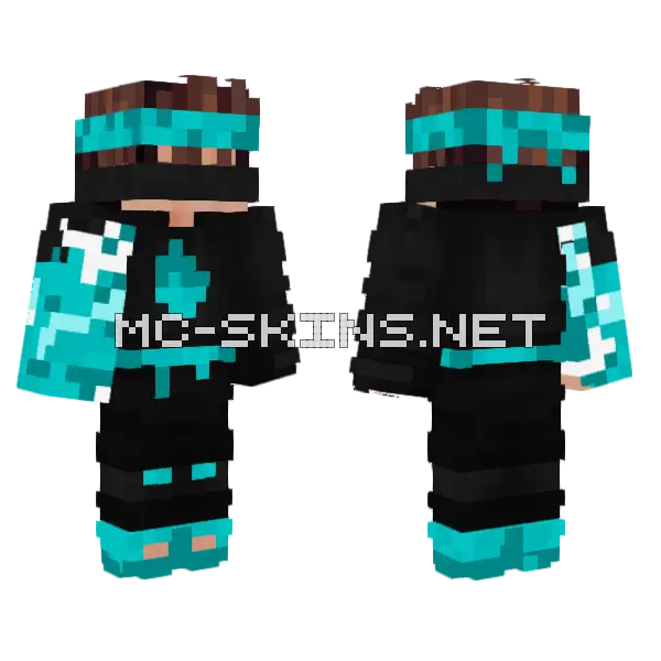 Soulflame Boy Minecraft skin, front and back