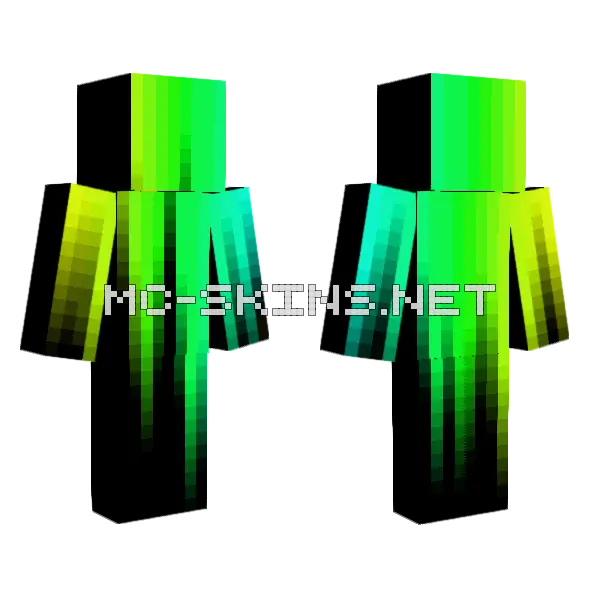 Soundwave Neon Minecraft skin, front and back