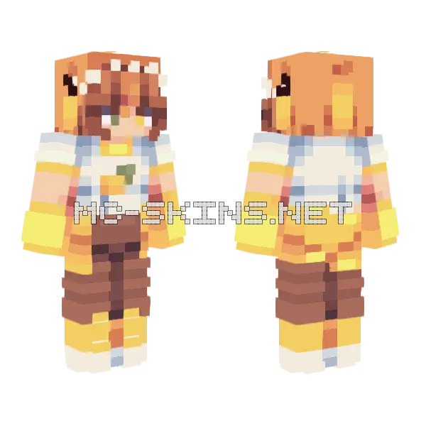 Sour Kisses Lemon Wishes Minecraft skin, front and back