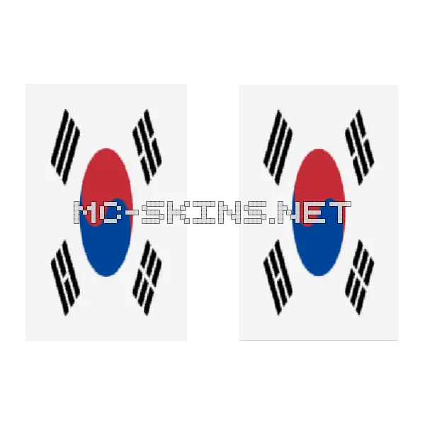 South Korea Flag cape, outside and lining