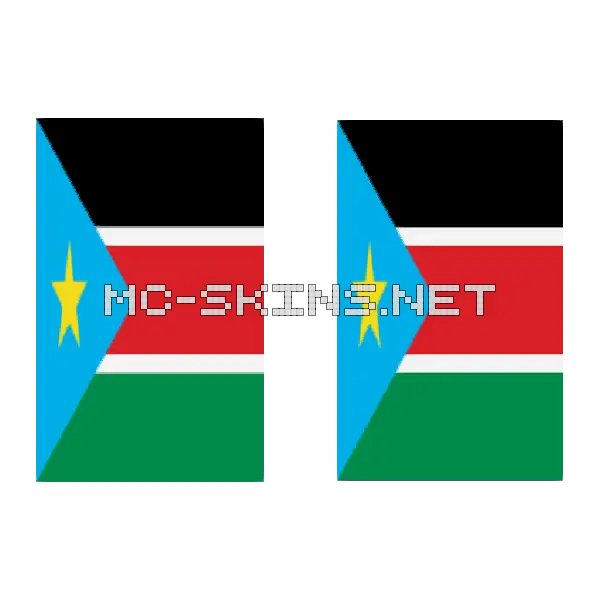 South Sudan Flag cape, outside and lining