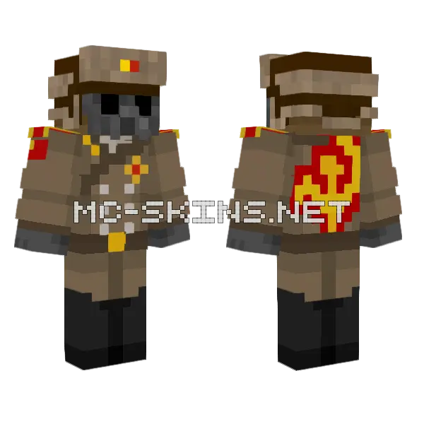 Soviet Soldier V2 Minecraft skin, front and back