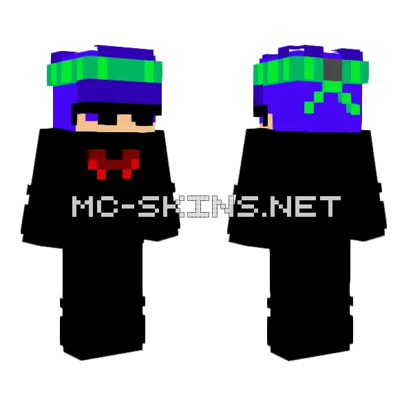 Soymochi Minecraft skin, front and back