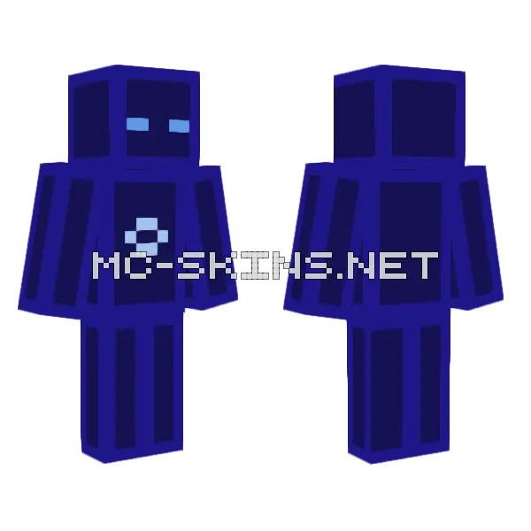 Spac3xc Blue Creature Minecraft skin, front and back