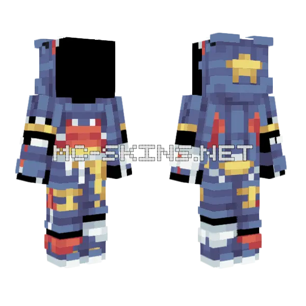 Space Astronaut Minecraft skin, front and back