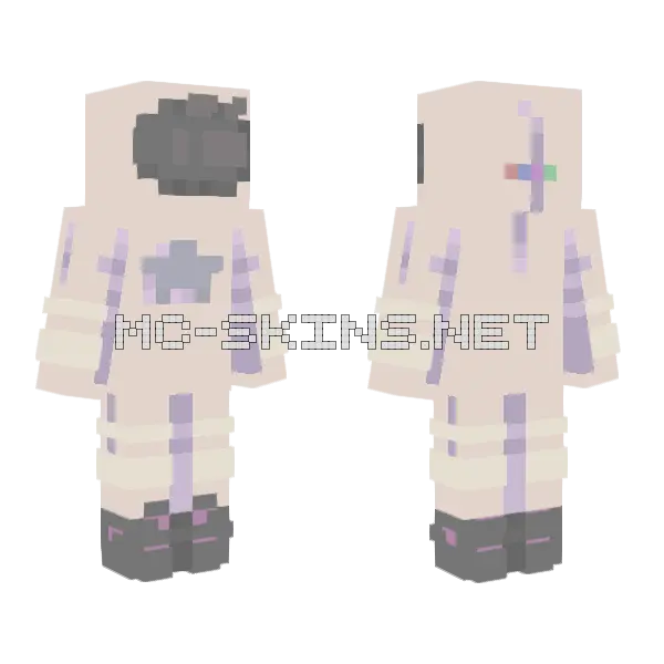 Space Case Minecraft skin, front and back