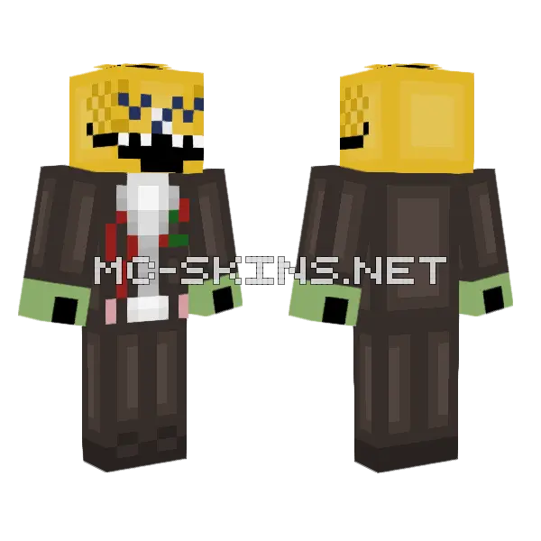 Space Criminal Minecraft skin, front and back