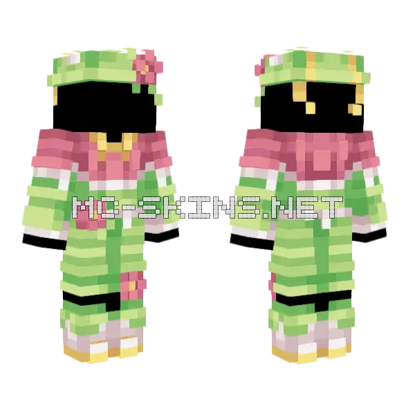 Space Frog Minecraft skin, front and back