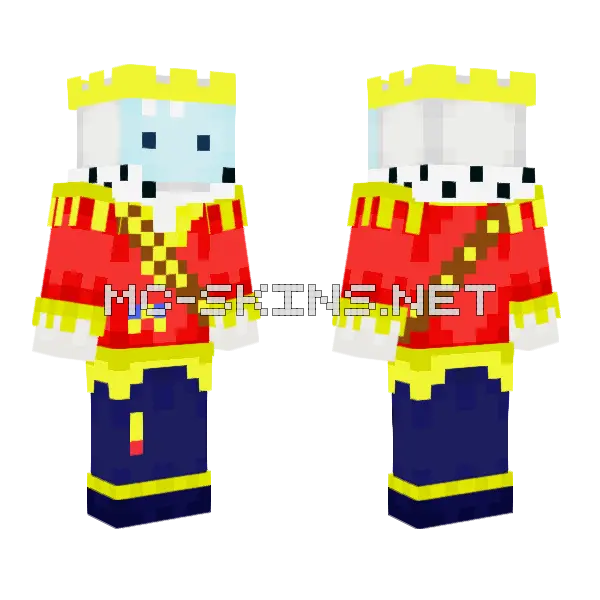 Space King Minecraft skin, front and back