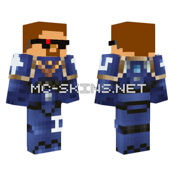 Space Marine Agent Minecraft skin, front and back