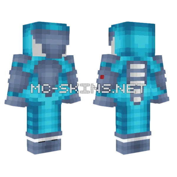 Space Outfit v2 Minecraft skin, front and back