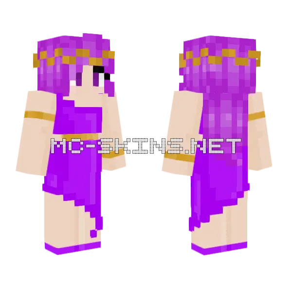 Space Princess Minecraft skin, front and back