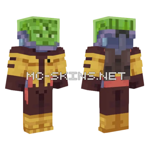 Space Racer Invincible Minecraft skin, front and back