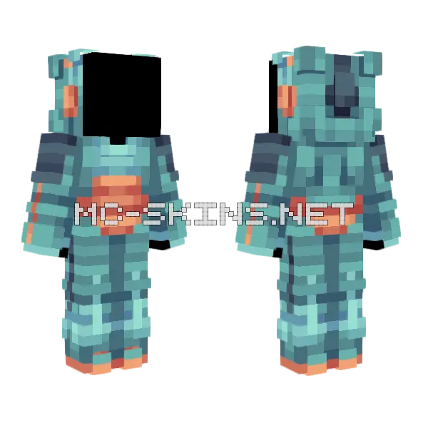 Space Suit Minecraft skin, front and back