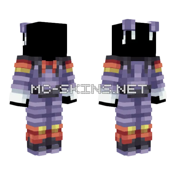 Space Train Minecraft skin, front and back