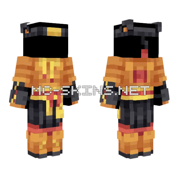 Space Train Minecraft skin, front and back