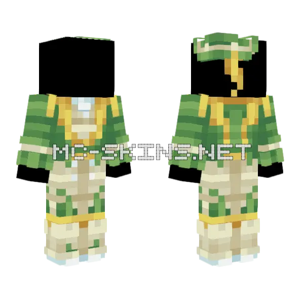 Space Train Minecraft skin, front and back