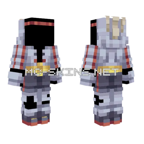 Space Train Minecraft skin, front and back