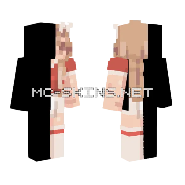 Spaghetti Collab Minecraft skin, front and back