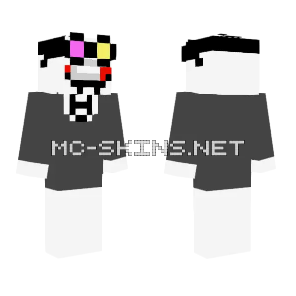 Spamton G Spamton Minecraft skin, front and back