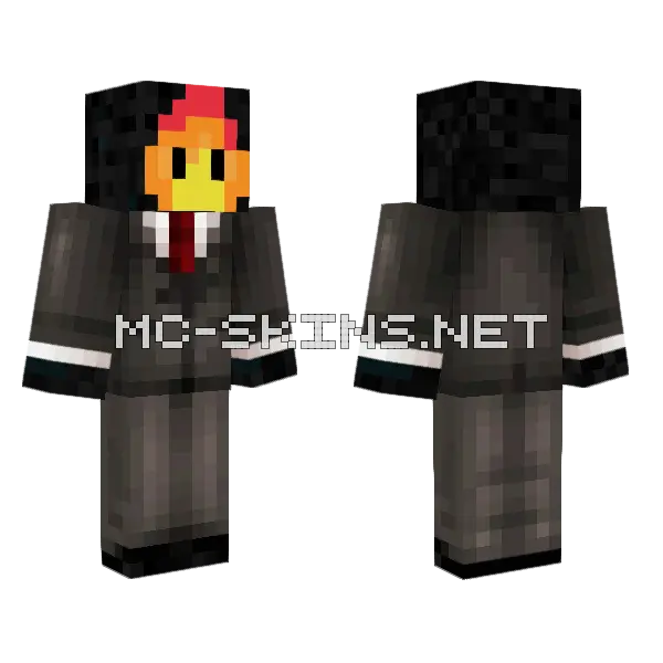 Sparkinasuit Black Suit Minecraft skin, front and back