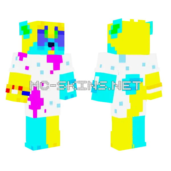 Sparklecare Hospital Rebecca Minecraft skin, front and back
