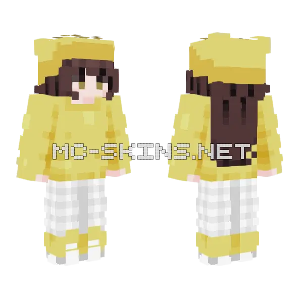 Sparkling Rain Minecraft skin, front and back
